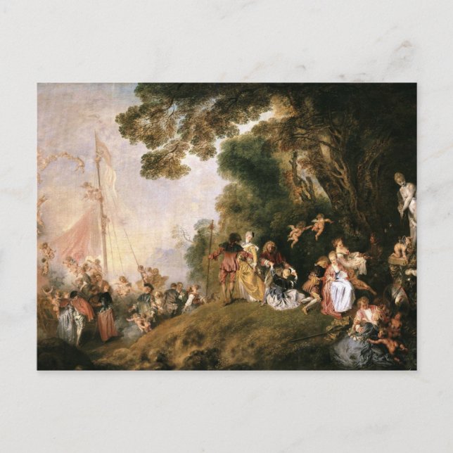 Cartão Postal Watteau, Jean-Antoine Arte (Frente)