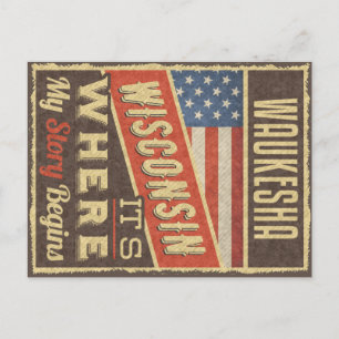 Cartão Postal Waukesha Wisconsin
