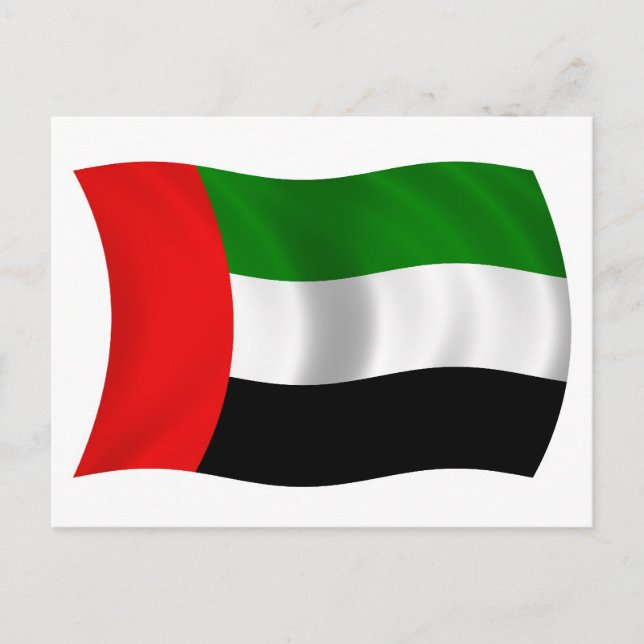 Cartão Postal Waving UAE Flag (Frente)
