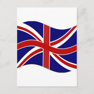 Cartão Postal Waving Union Jack