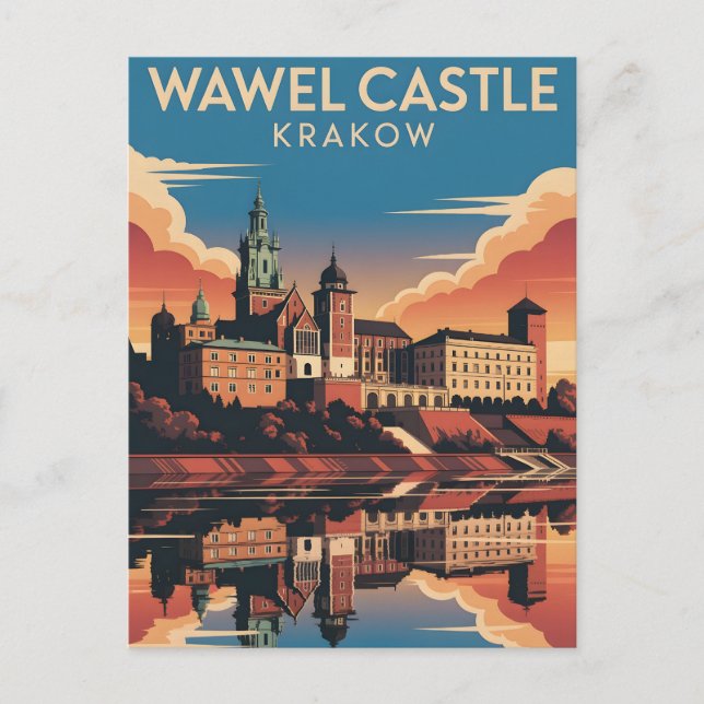 Cartão Postal Wawel Castle Krakow (Frente)