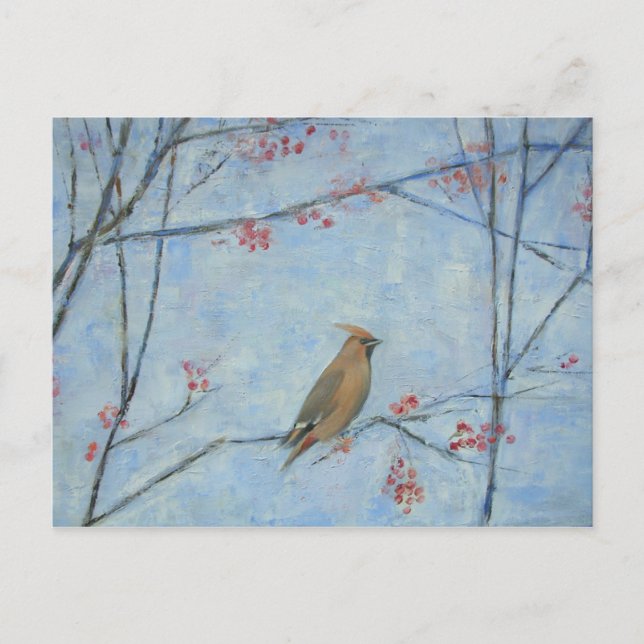Cartão Postal Waxwing 2013 oil na canvas (Frente)