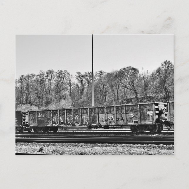 Cartão Postal WC 54155 old Wisconsin Central gondola (Frente)