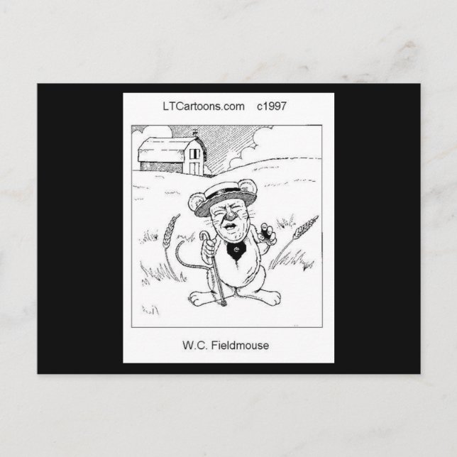 Cartão Postal WC Fielmouse Cute Little Mouse Rick Londres (Frente)