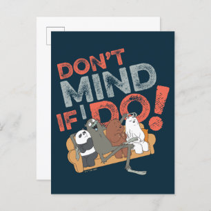 Cartão Postal We Bare Bears & Charlie - Don't Mind If I Do!