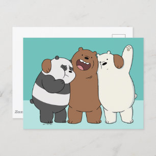 Cartão Postal We Bare Bears Group Hug