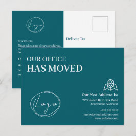 Cartão Postal We Have Moved Office Business Address Change