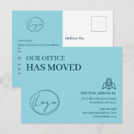 Cartão Postal We Have Moved Office Business Address Change