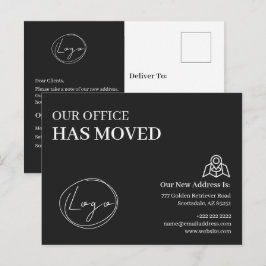 Cartão Postal We Have Moved Office Business Address Change