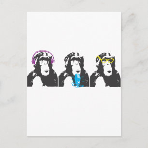 Cartão Postal We Hear, We Speak, We See Things