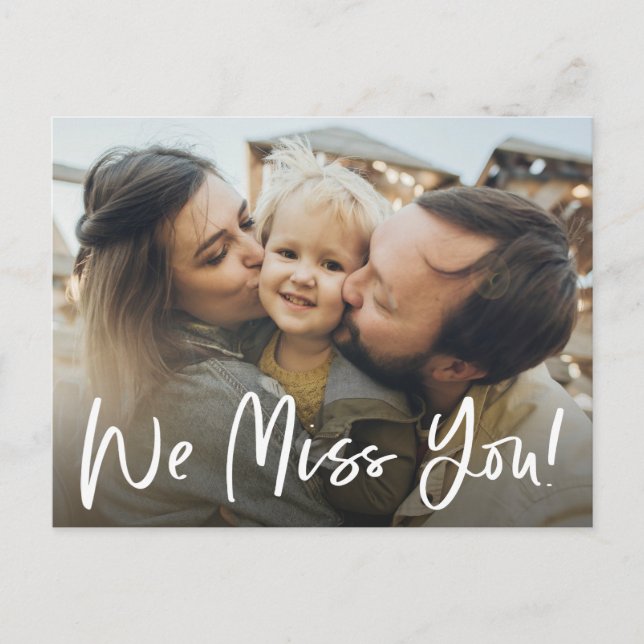 Cartão Postal We Miss You Photo (Frente)