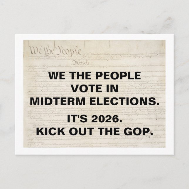 Cartão Postal We the People Vote in 2026 Midterm Elections (Frente)
