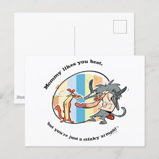 Cartão Postal Weasel & Baboon "A Mamãe gosta mais de você"