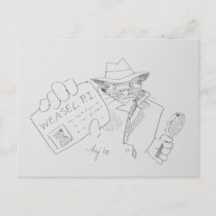Cartão Postal Weasel P.I.