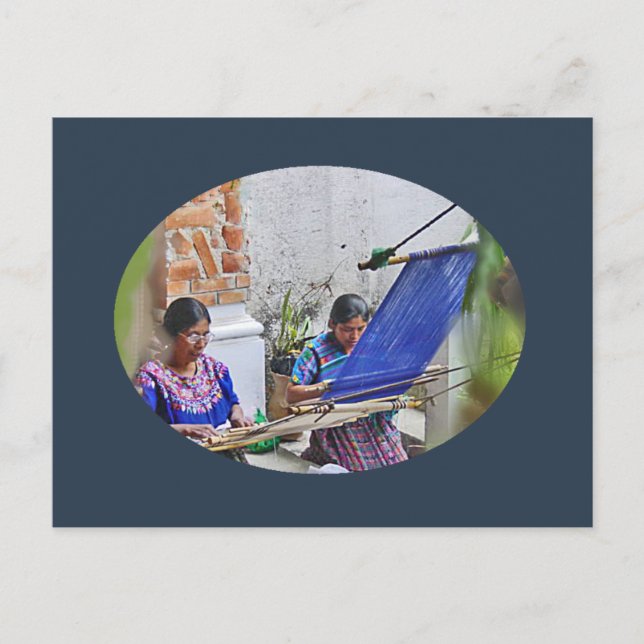 Cartão Postal Weavers de Antígua (Frente)