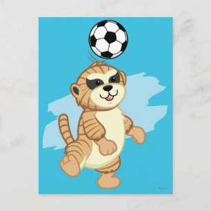 Cartão Postal Webkinz   Meerkat Playing Soccer 2