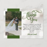 Wedding Bokeh Obrigado Nota Cartão-postal