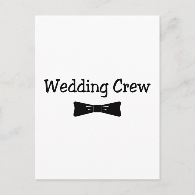 Cartão Postal Wedding Crew Bowtie (Frente)