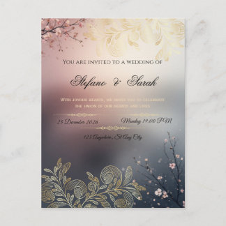 Cartão Postal Wedding invitation card 