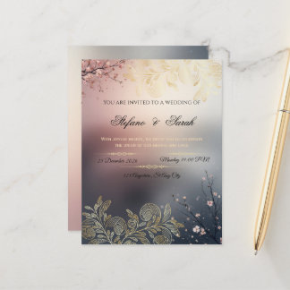 Cartão Postal Wedding invitation card 