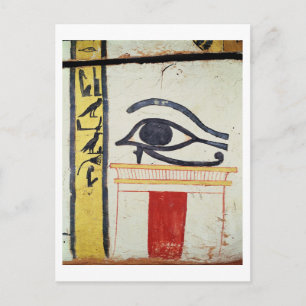 Cartão Postal Wedjat Eye, detalhes do cobrir sarcófago de t