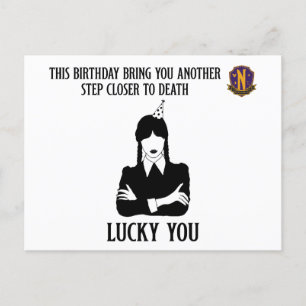 Cartão Postal Wedsnesday - Funny Birthday - Lucky You