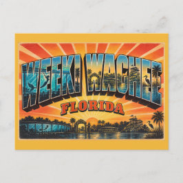 Cartão Postal Weeki Wachee Springs Florida Show de Sereias Vinta