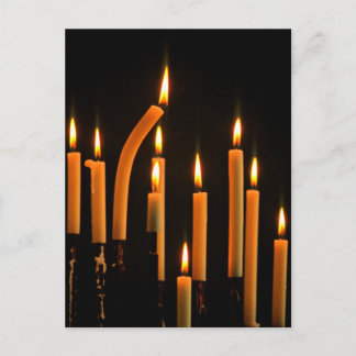 Cartão Postal Weihnacht,Advent, brennende orange Kerzen festlich