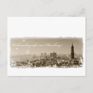 Cartão Postal Weihnachtsgrüße aus Hamburg, Weihnachtskarte, edel
