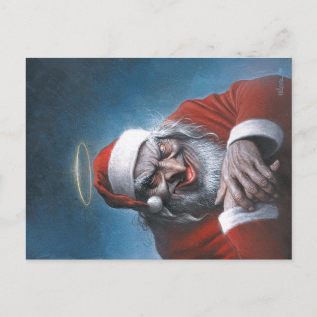 Cartão Postal Weihnachtsmann Santa Claus por Sebastian Krüger (Frente)