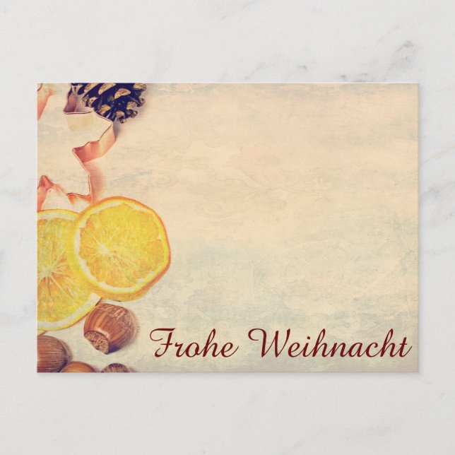 Cartão Postal Weihnachtsmotic mit Früchten... (Frente)