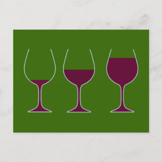 Cartão Postal Weingläser Wein Gläser óculos de vinho
