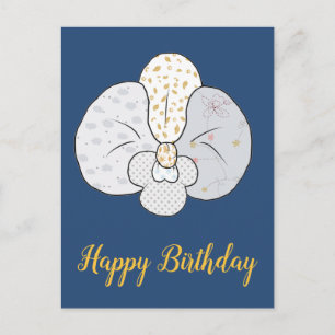 Cartão Postal Weiße Orchidee