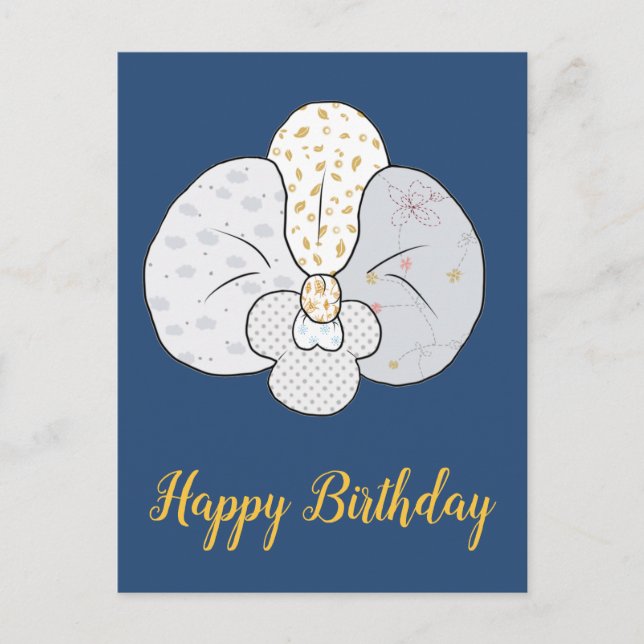 Cartão Postal Weiße Orchidee (Frente)