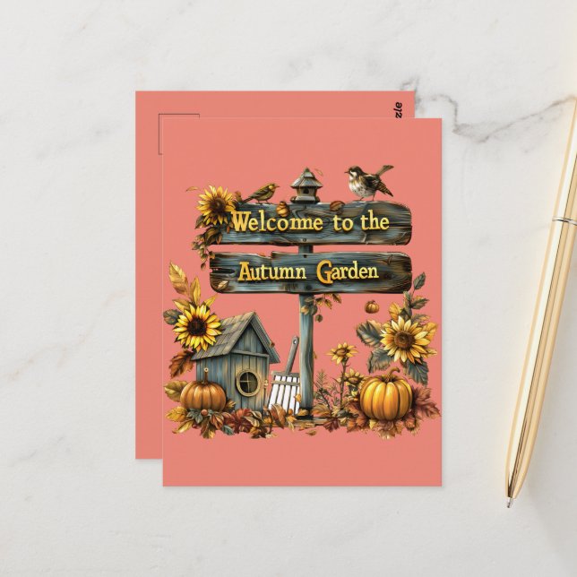 Cartão Postal Welcome to Automn (Frente/Verso In Situ)