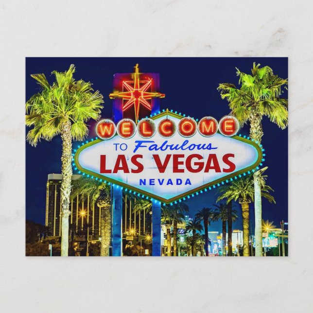 Cartão Postal Welcome to Las Vegas Postcard (Frente)