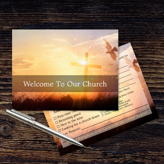 Cartão Postal Welcome To Our Church Sunrise Dove Visitors