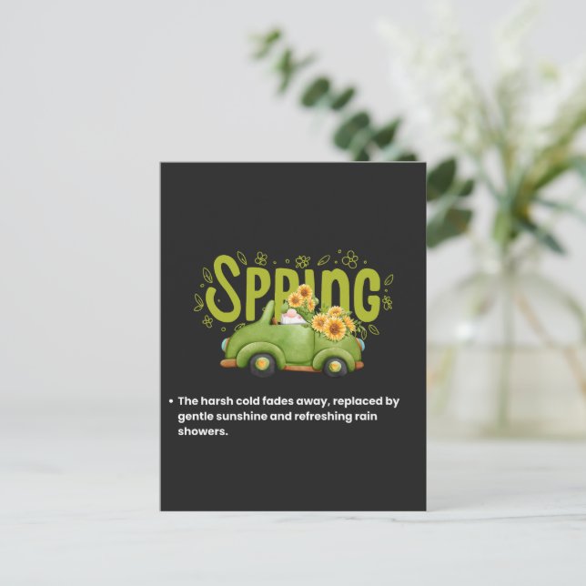 Cartão Postal Welcoming the Warmth (Em pé/Frente)