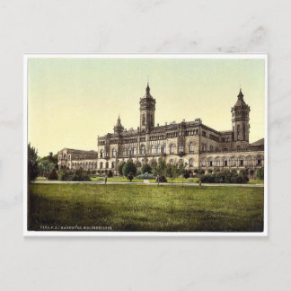 Cartão Postal Welfenschloss, Hanover, Hanover, Alemanha, raro Ph