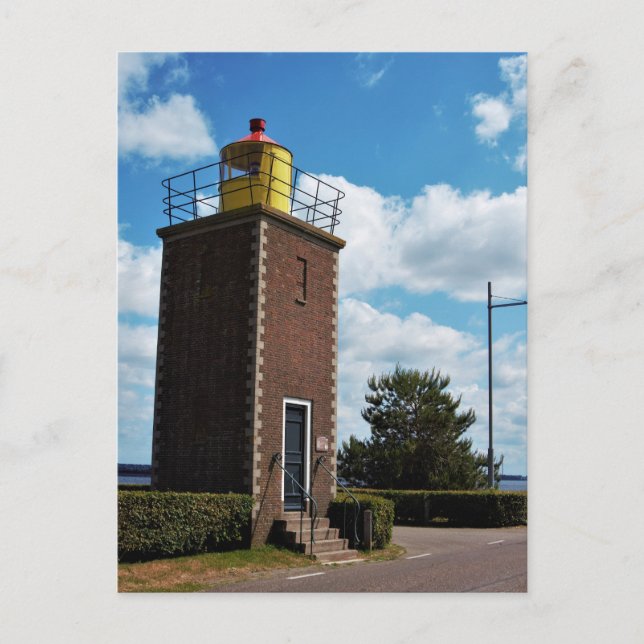 Cartão Postal Welkom thuis, vuurtoren Willemstad Nederland. (Frente)