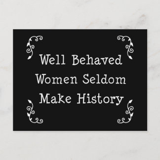Cartão Postal Well Behaved Women