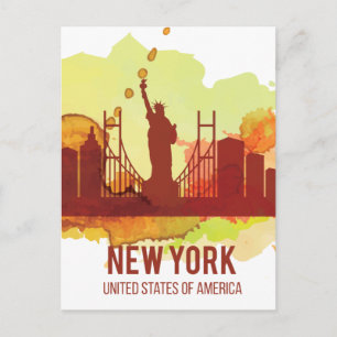 Cartão Postal Wellcoda Nova Iorque NYC EUA Liberdade