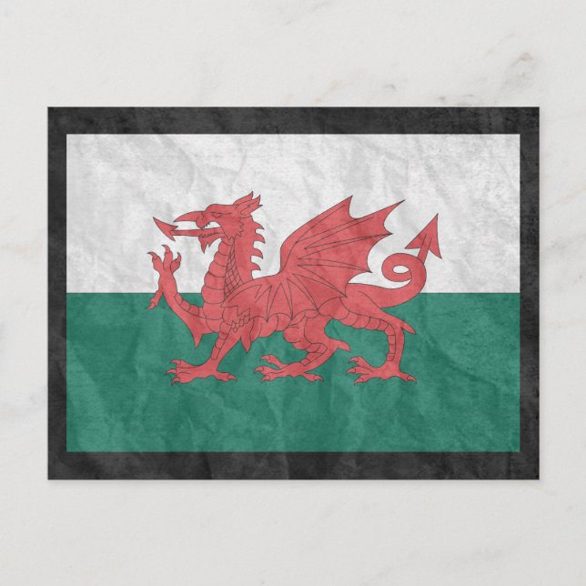Cartão Postal Welsh Flag (Frente)