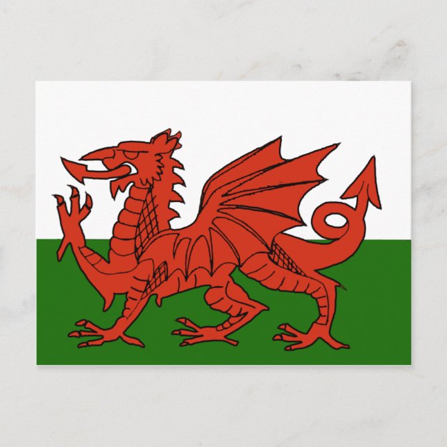 Cartão Postal Welsh Flag (Frente)