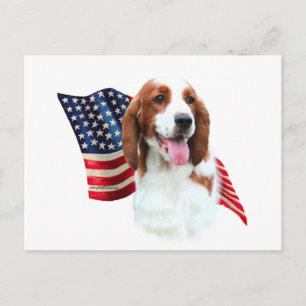 Cartão Postal Welsh Springer Spaniel Flag