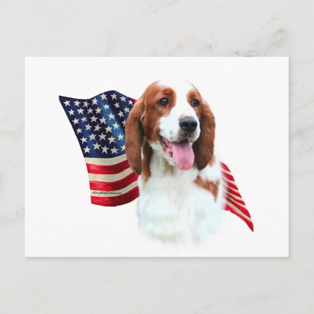 Cartão Postal Welsh Springer Spaniel Flag (Frente)