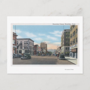 Cartão Postal Wenatchee, Washington Wenatchee Avenue Cena #