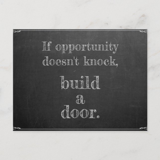 Cartão Postal Wenn Gelegenheit nicht klopft (Frente)