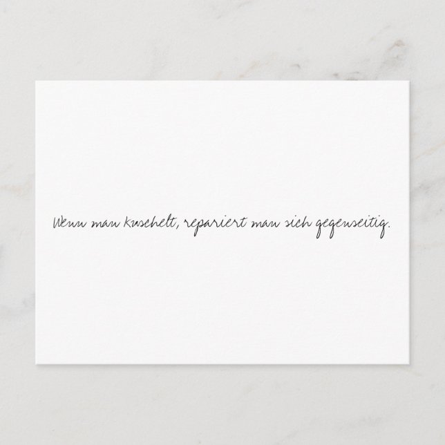 Cartão Postal Wenn man kuschelt, padre sich gegenseitig. (Frente)