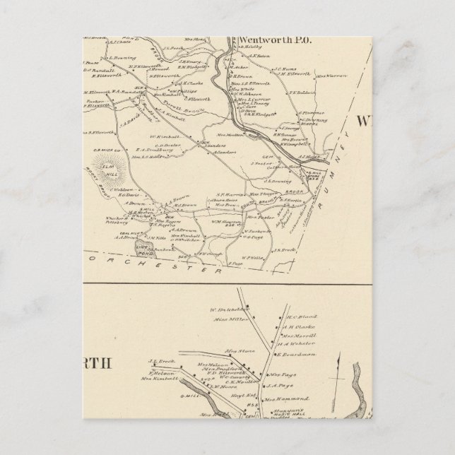 Cartão Postal Wentworth, Grafton Co (Frente)